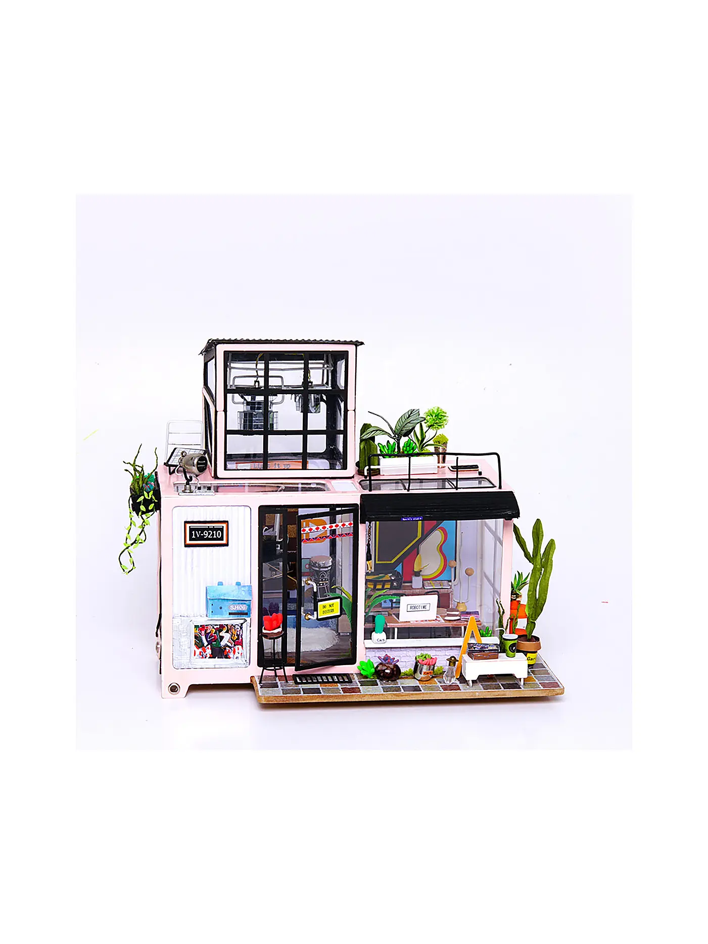 ROBOTIME | 3D Konstruktion - Kevin's Studio DG13 DIY Miniature Dollhouse Music Studio | 